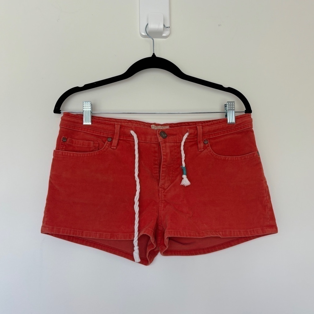 ROXY | Orange Corduroy Shorts With Drawstring Size 29